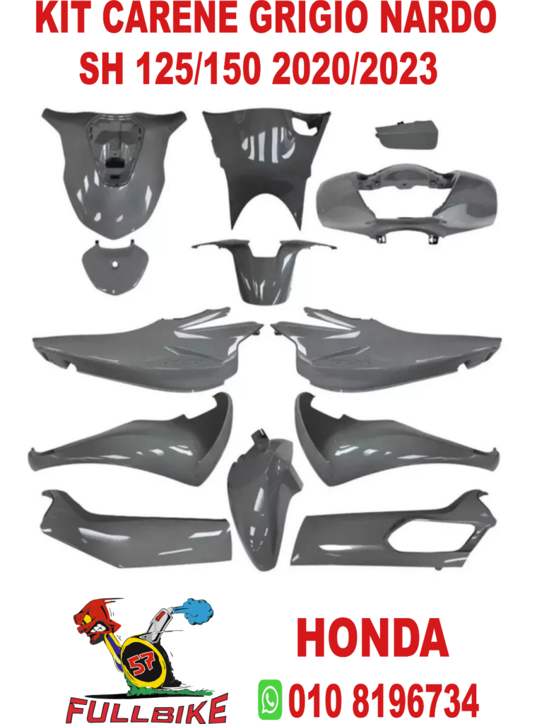 KIT CARENE 13 PEZZI GRIGIO NARDO CARENA HONDA SH 125 150 2020 2021 2022 2023