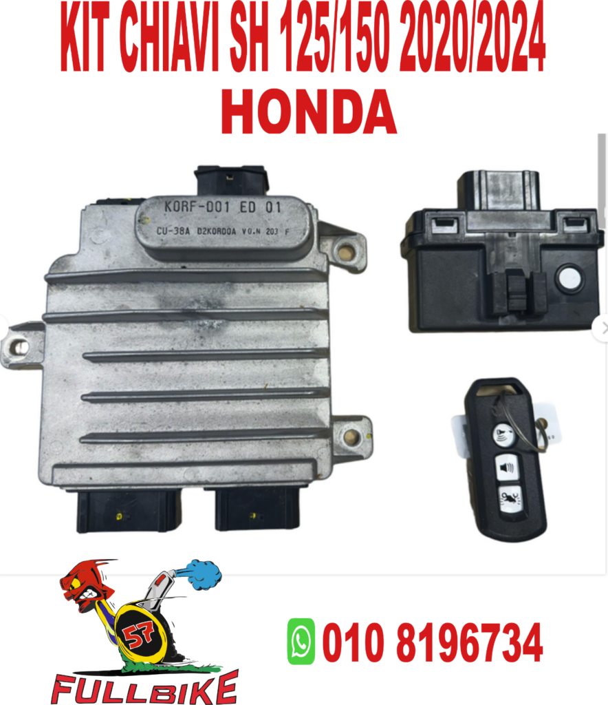 kit chiavi honda sh 125/150 2020/2024 centralina motore +keyless+ telecomando