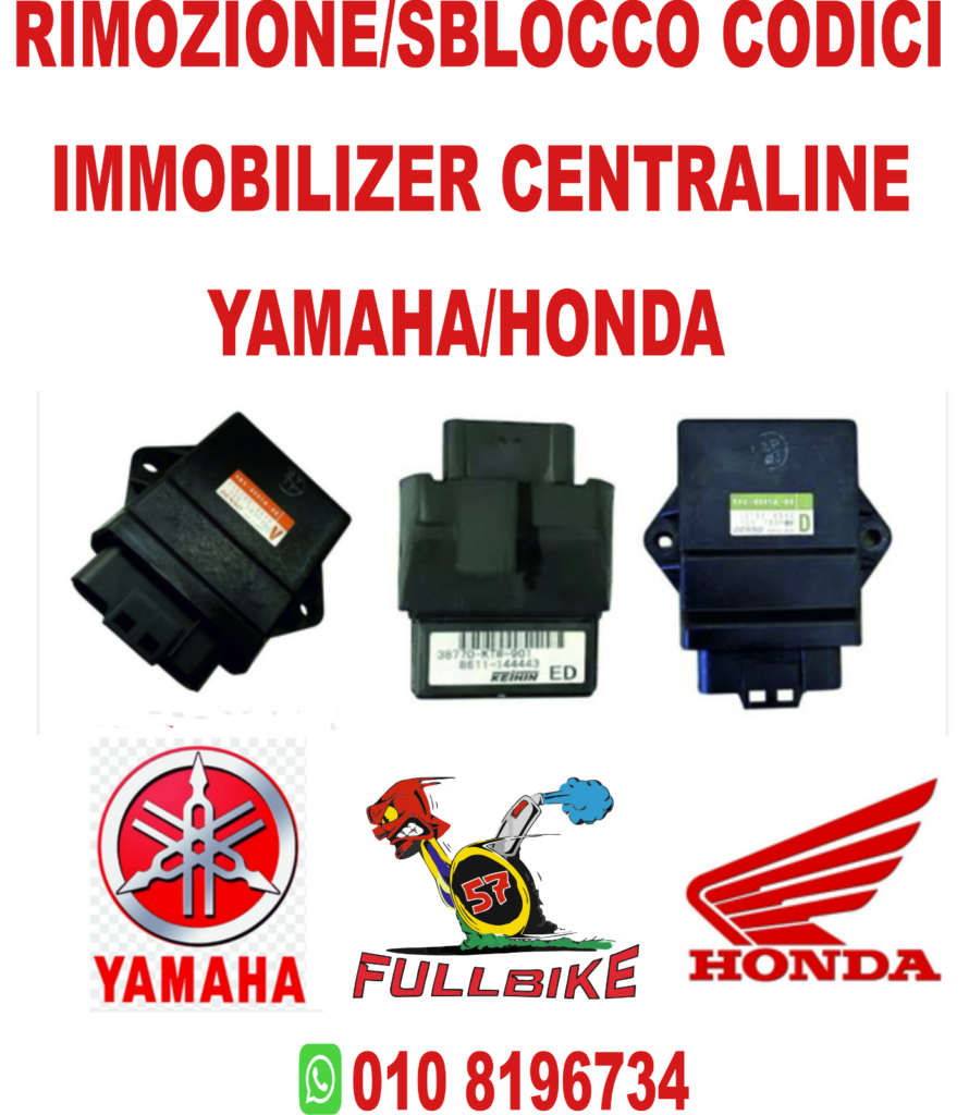 Rimozione/ sblocco Immobilizer Centraline Yamaha/ Honda