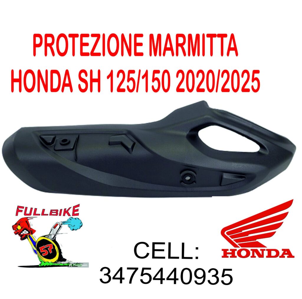 Protezione Paracalore Marmitta Scarico Nero per Honda SH 125-150 2020-2025